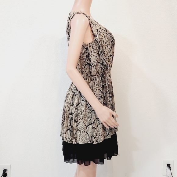 NWT Jessica Simpson Anaconda Black/Brown/Cream  Dress Size: M - Picture 9 of 11